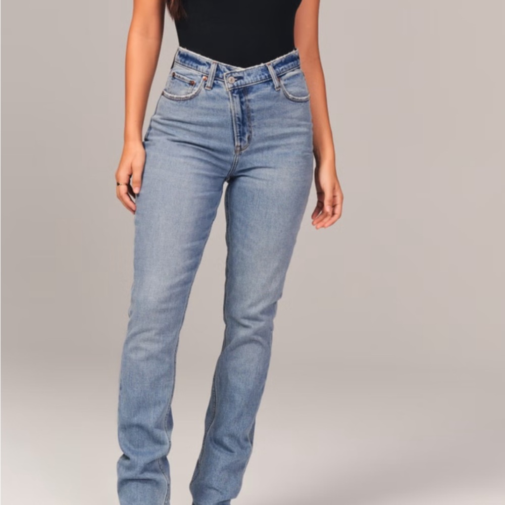 Abercrombie & Fitch 90’s Straight Ultra HR Curve Love 25 0 EUC